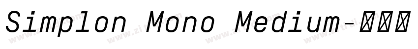 Simplon Mono Medium字体转换